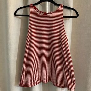 Red & White Striped Tank - size small